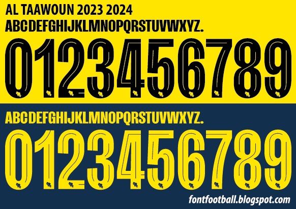 Font Vector AL Taawoun 2023 2024 kit