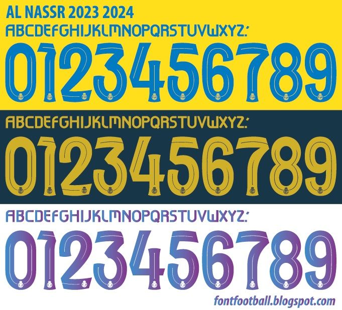 Font Vector AL Nassr 2023 2024 kit