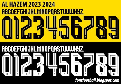 Font Vector AL Hazem 2023 2024 kit