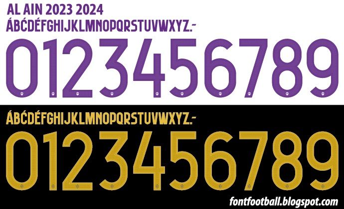 Font Vector AL Ain 2023 2024 kit