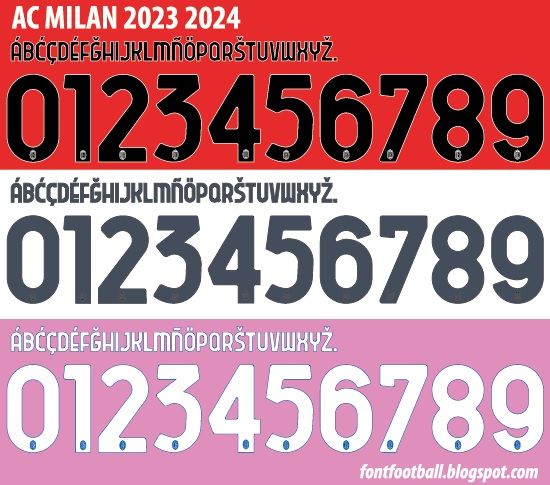 Font Vector AC Milan 2023 2024 kit