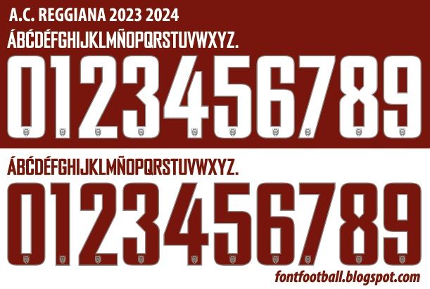Font Vector A.C. Reggiana 2023 2024 kit