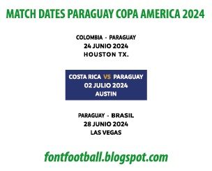 MDT Match Dates Detail on Shirt Paraguay Copa America 2024 Vector