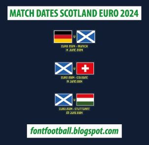 MDT Match Dates Detail on Shirt Scotland Euro 2024 Vector