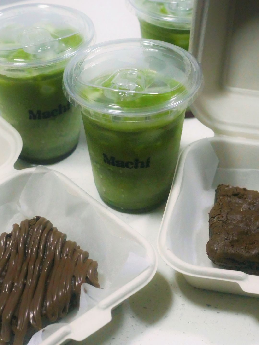 2 matcha + 1 brownie set