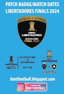Patch Badge & Match Dates Libertadores Finals 2024 Vector