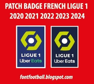 Patch Badge French Ligue 1 Uber eats 2020 2021 2022 2023 2024 Vector