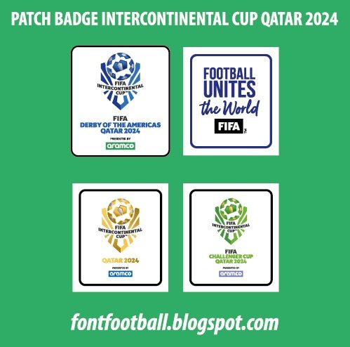Patch Badge Intercontinental Cup Qatar 2024 Vector