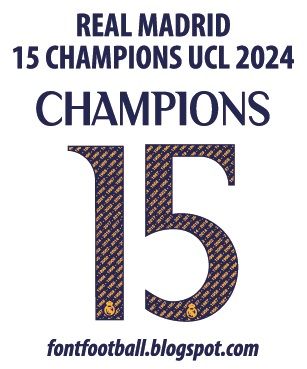 Patch Badge Shirt Vector Real Madrid 15 Champions 2024