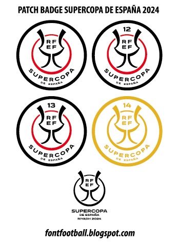 Patch Badge Supercopa de España 2024 Vector