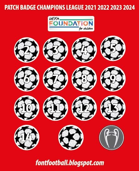 Patch Badge UCL Champions League 2021 2022 2023 2024 kit