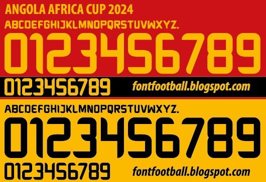 Font Vector Angola Africa Cup 2024 kit