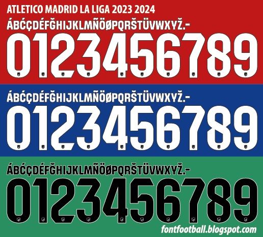 Font Vector Atletico Madrid La Liga 2023 2024 kit