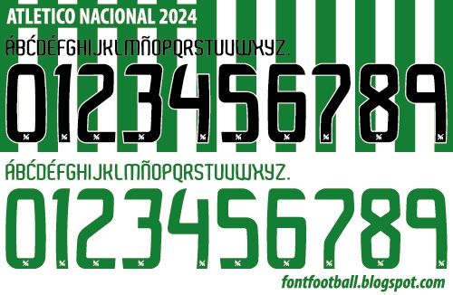 Font Vector Atlético Nacional SA 2024 kit