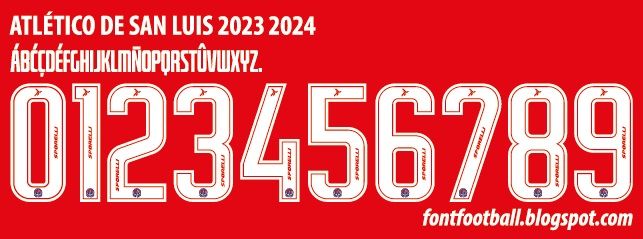 Font Vector Atlético de San Luis 2023 2024 kit
