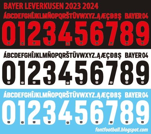 Font Vector Bayer Leverkusen 2023 2024 kit