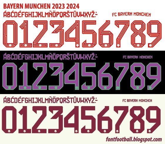 Font Vector Bayern Munchen 2023 2024 kit