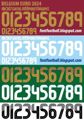Font Vector Belgium Euro 2024 kit