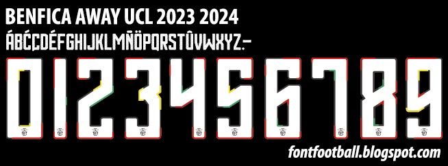 Font Vector Benfica Away 2023 2024 kit