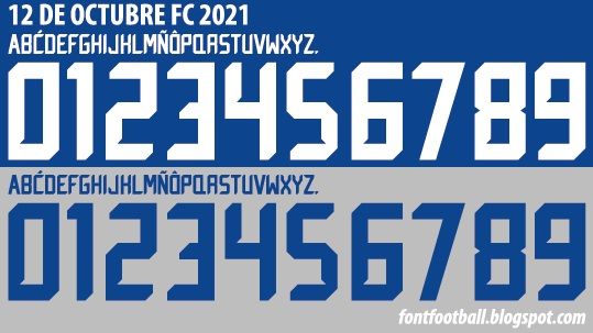 Font Vector 12 De Octubre FC 2021 kit