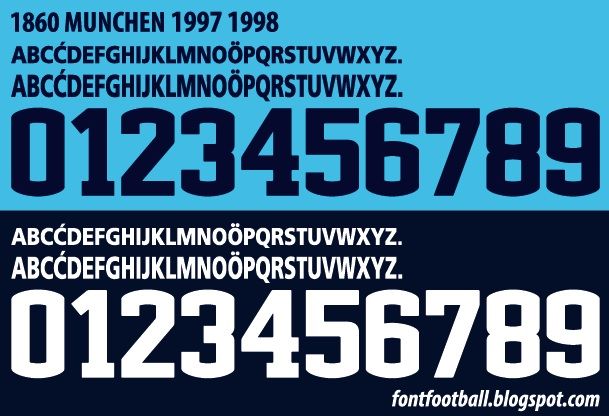 Font Vector 1860 Munchen 1997 1998 kit