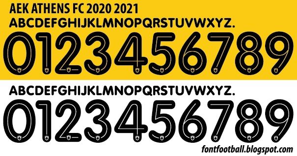 Font Vector AEK Athens FC 2020 2021 kit