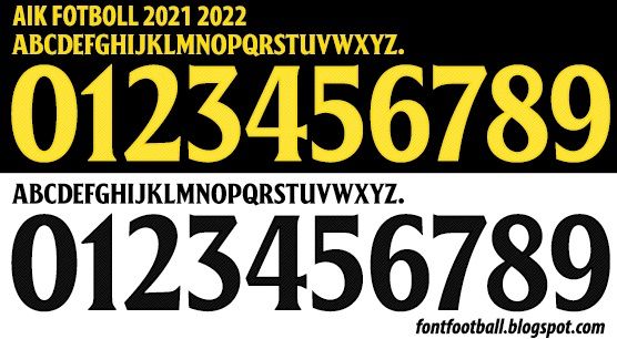Font Vector AIK Fotboll 2021 2022 kit