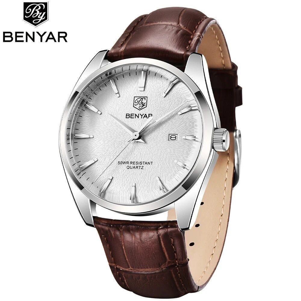 Montre Benyar 5163 En Cuir Marron