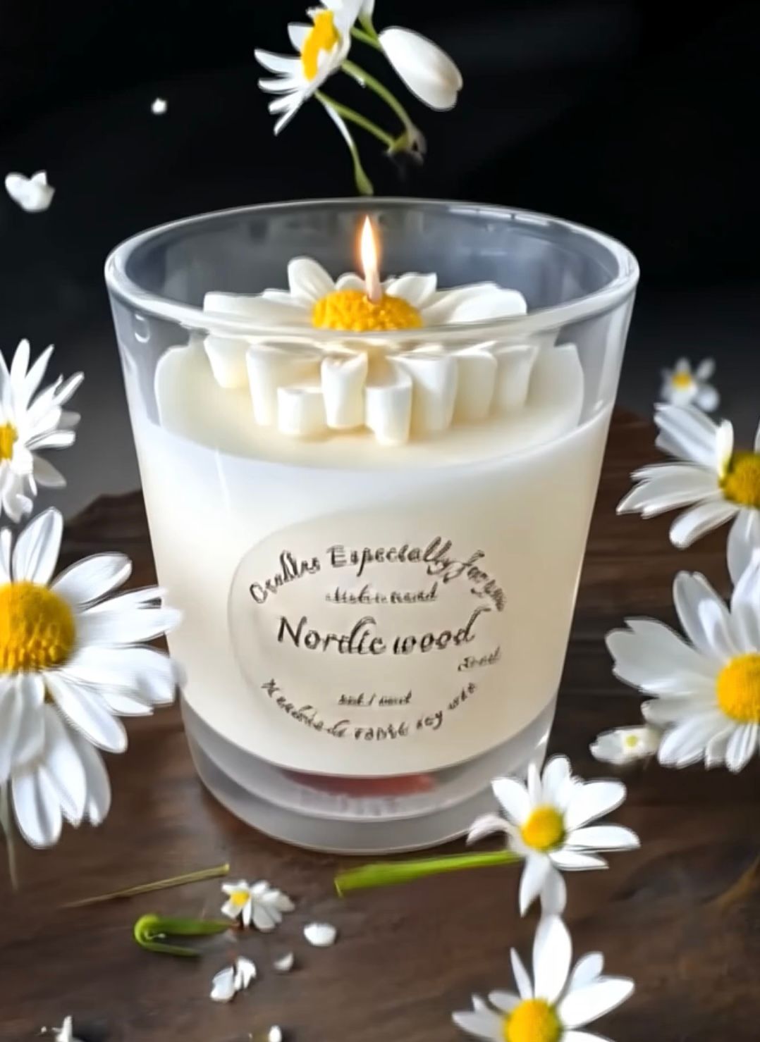 Nordic wood scented candle 