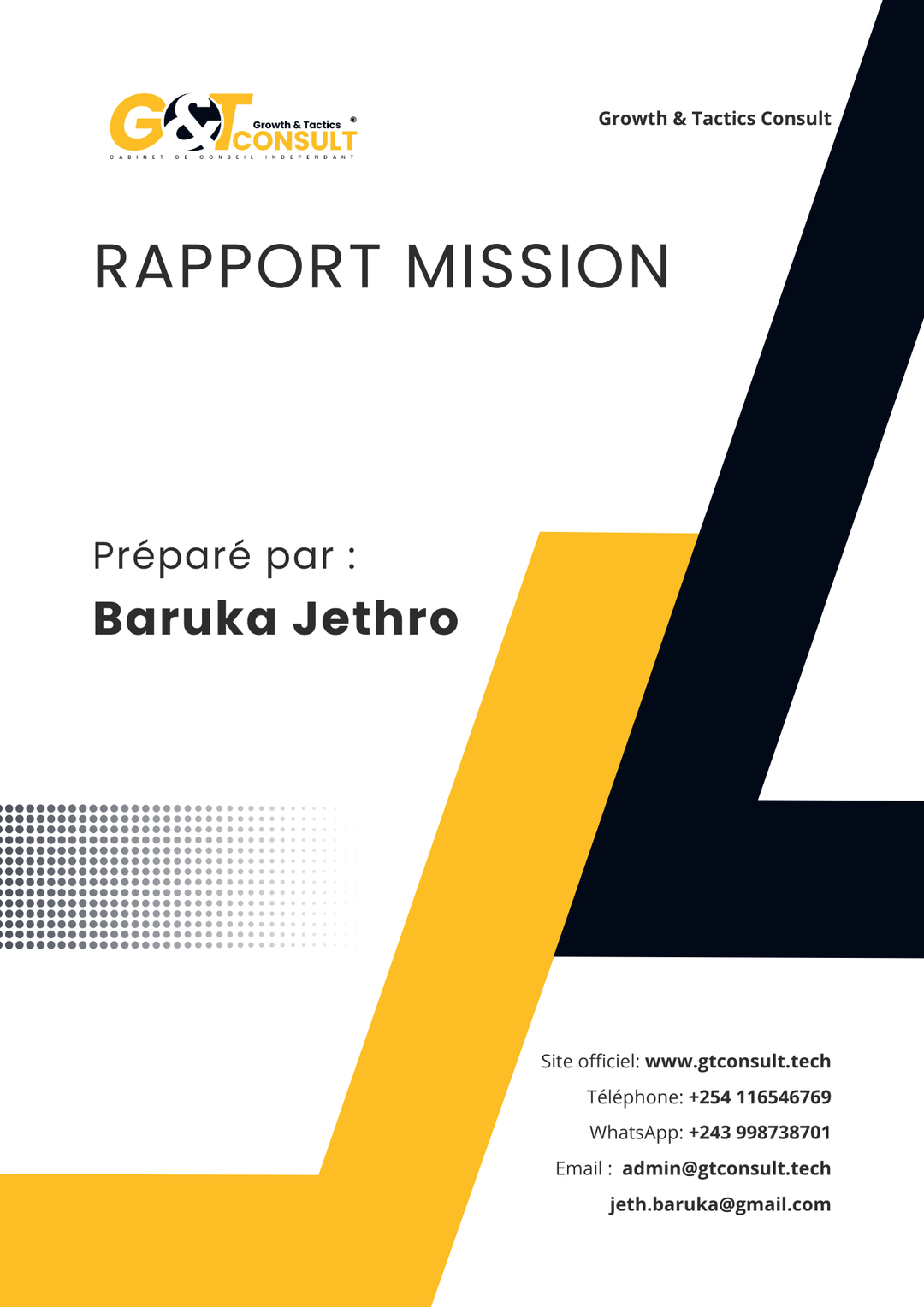 Rapport Technique des travaux de constructions