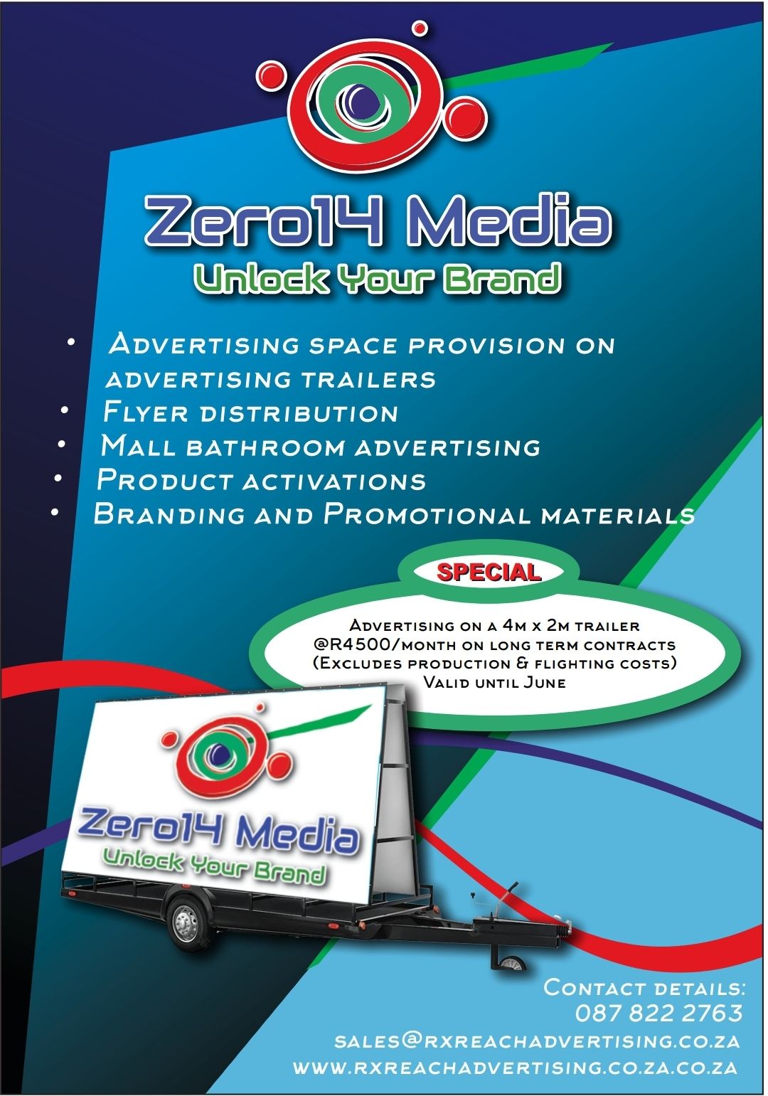 Trailer advertising 4x2m 6 months