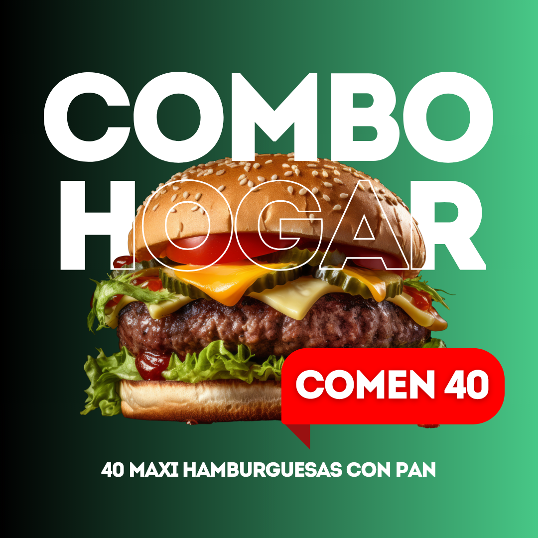 40 MAXI HAMBURGUESAS CON PAN