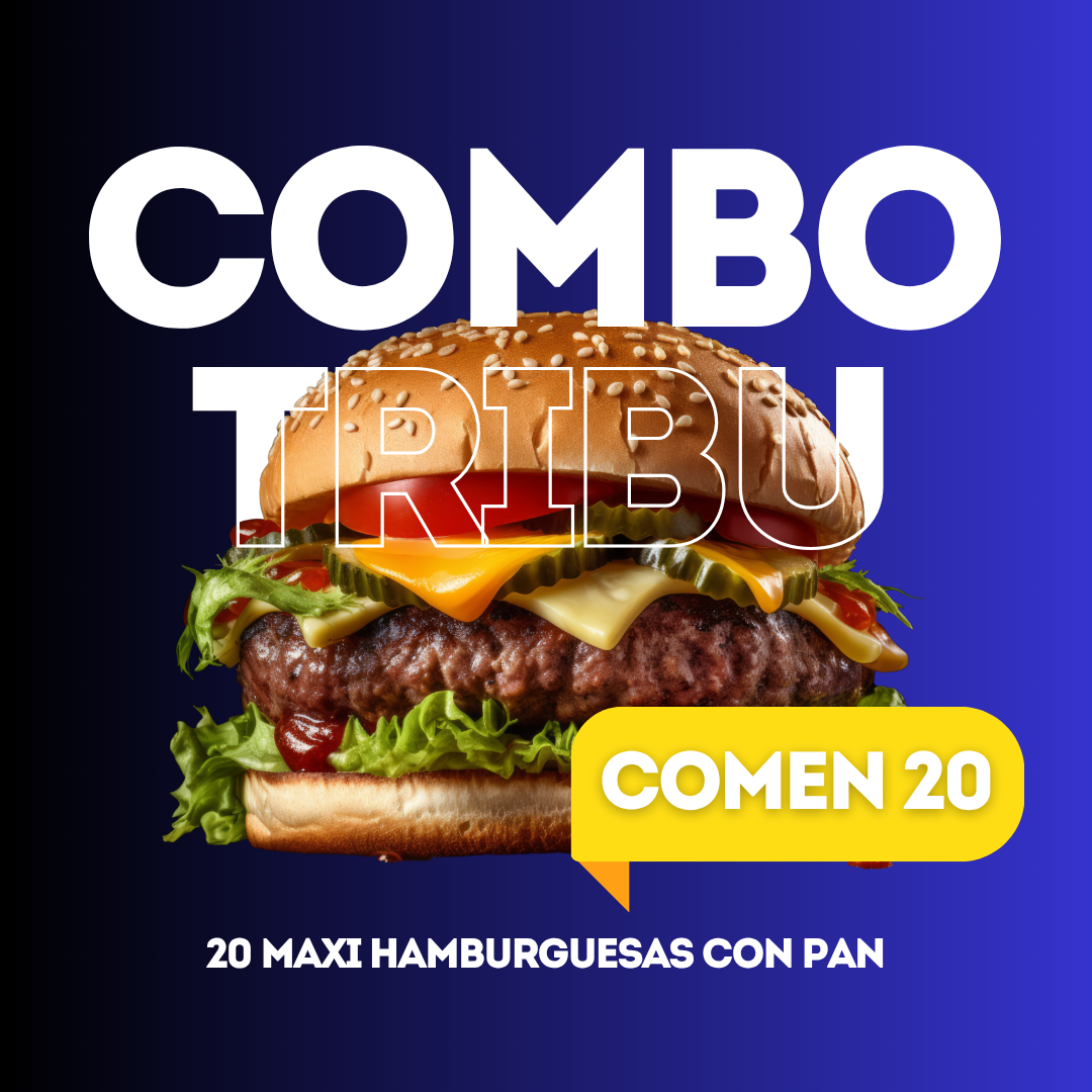 20 HAMBURGUESAS PARRILLERAS CON PAN
