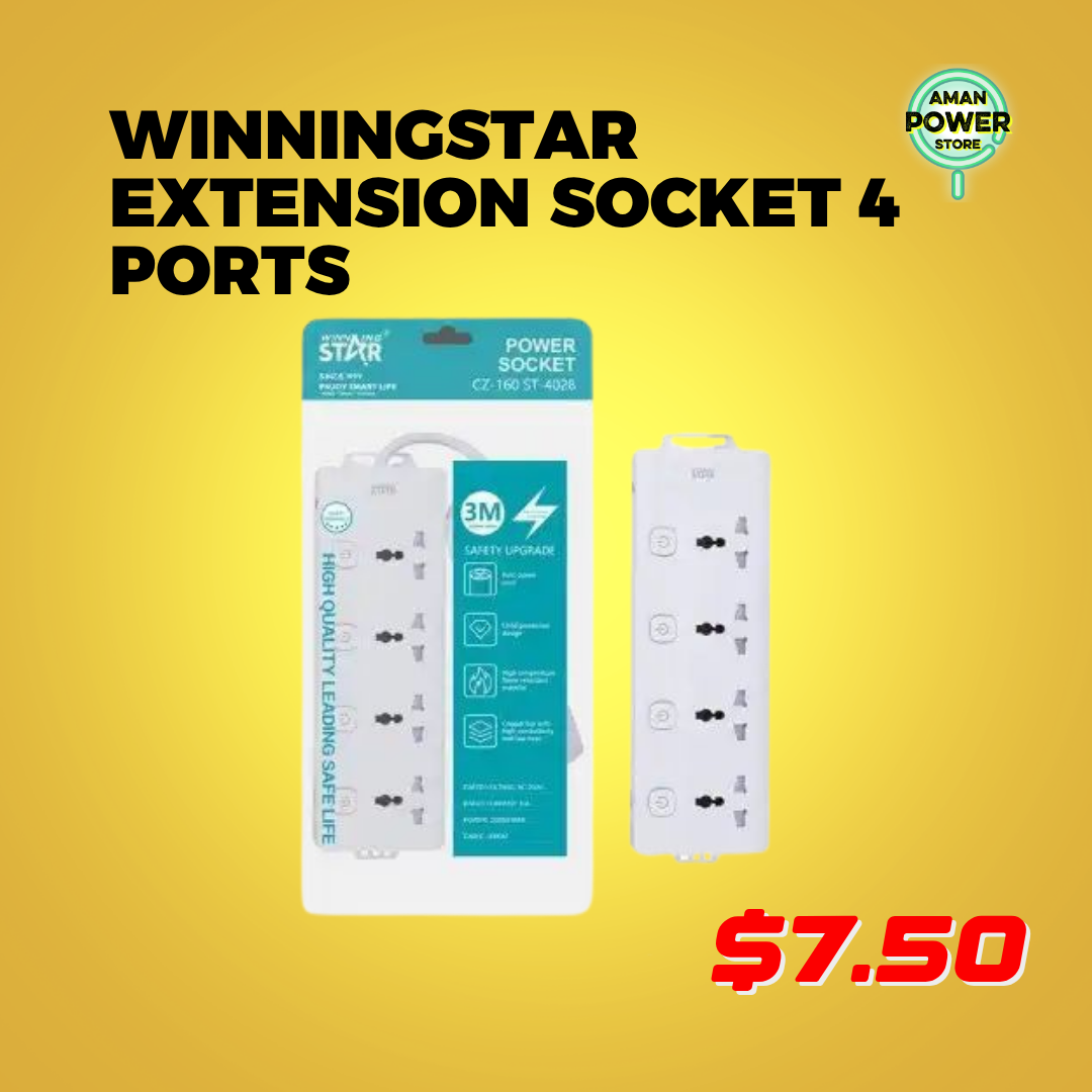 WINNINGSTAR EXTENSION SOCKET 4 PORTS ST-4028