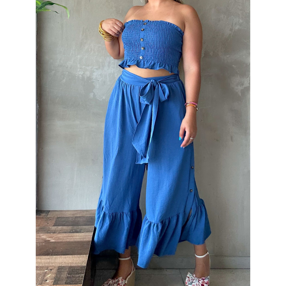 Blue Strapless Set 