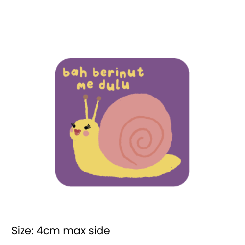 Bah Berinut Me Dulu Waterproof Sticker