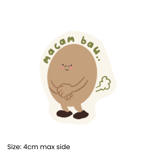 Macam Bau.. Waterproof Sticker