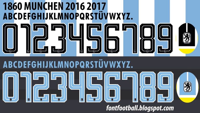 Font Vector 1860 Munchen 2016 2017 kit