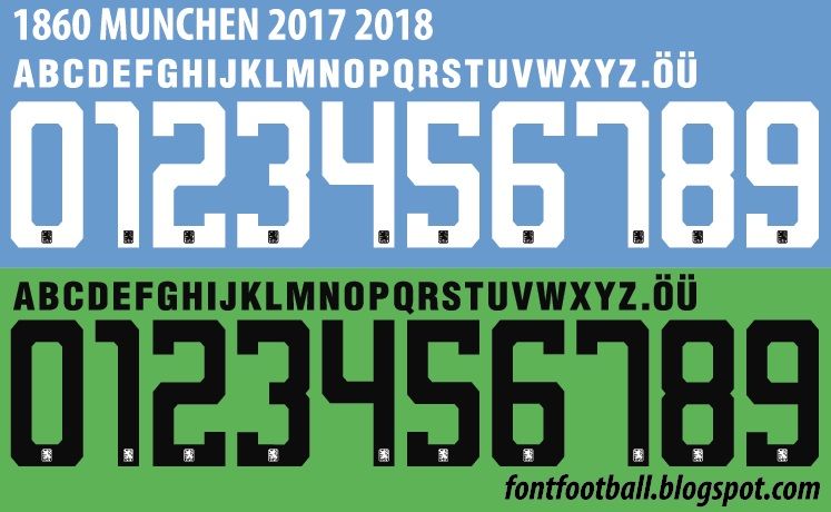Font Vector 1860 Munchen 2017 2018 kit