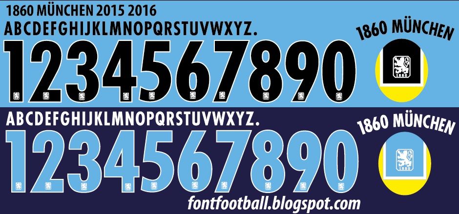 Font Vector 1860 Munchen 2015 2016 kit
