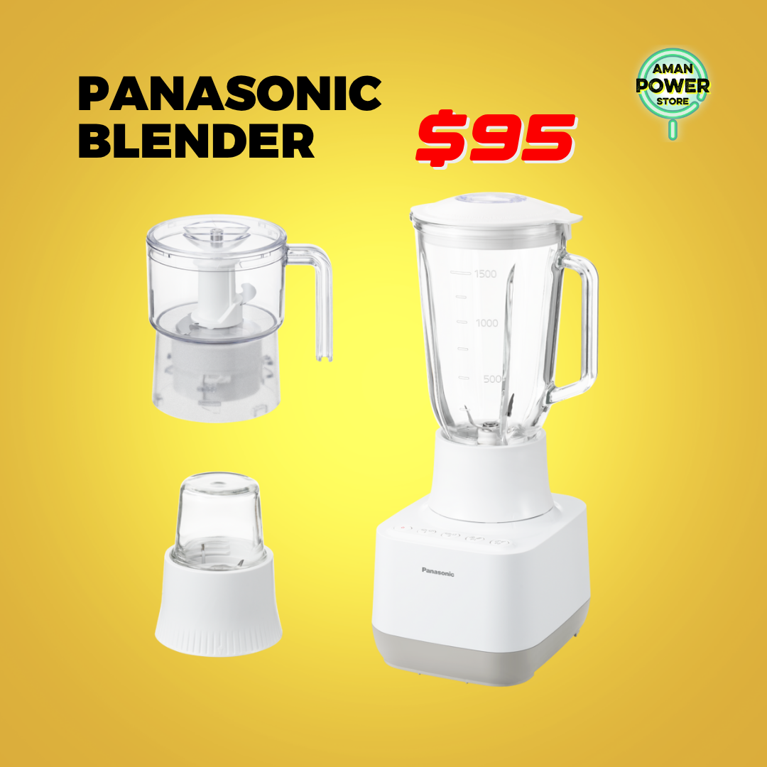 PANASONIC BLENDER MX-MG53C1 (BEIGE) WITH CHOPPER, WET AND DRY MILL