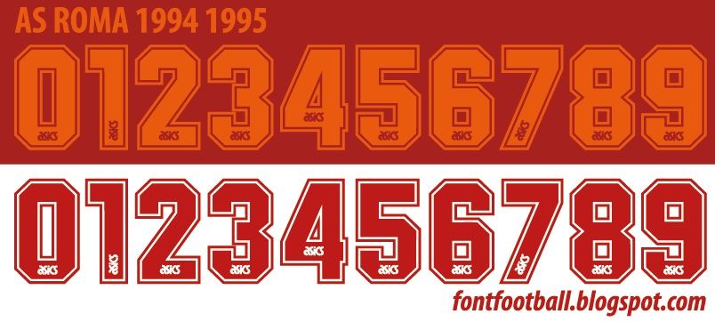 Font Vector AS Roma 1994 1995 kit
