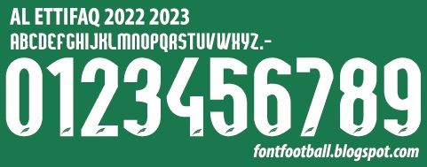 Font Vector AL Ettifaq 2022 2023 kit