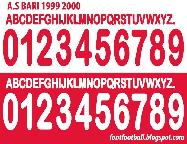 Font Vector AS Bari 1999 2000 kit