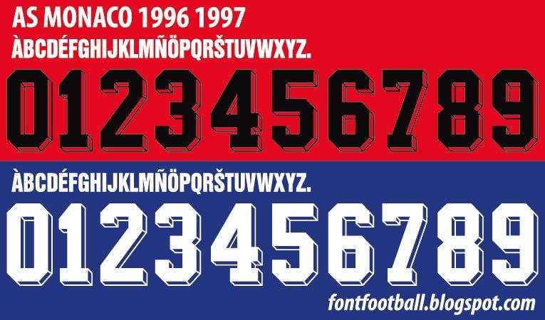 Font Vector AS Monaco 1996 1997 kit