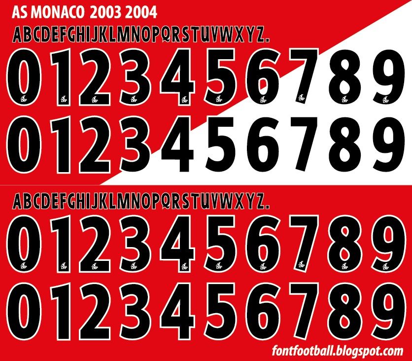 Font Vector AS Monaco 2003 2004 kit