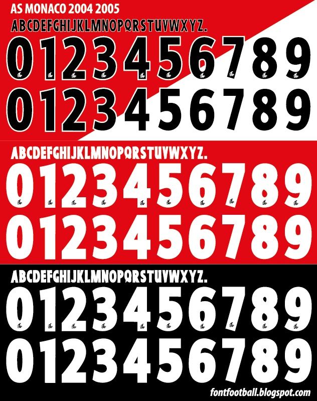 Font Vector AS Monaco 2004 2005 kit