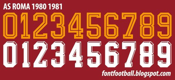 Font Vector AS Roma 1980 1981 kit