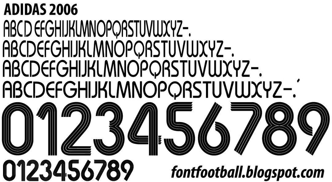 Font Vector Adidas 2006 kit