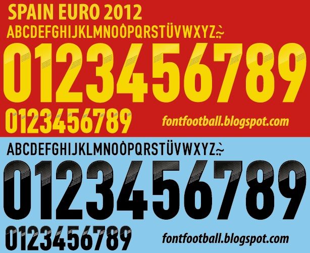 Font Vector Spain Euro 2012 kit